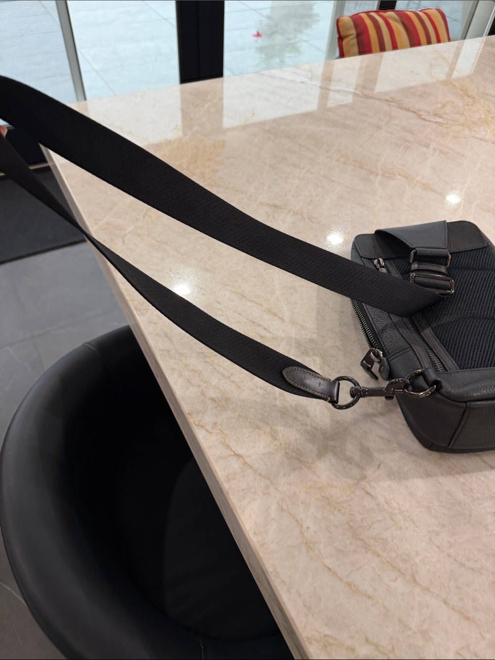 Coach Black Pebbled Leather Crossbody Sling Bag - Picture 6 of 6